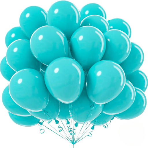 aqua blue balloons