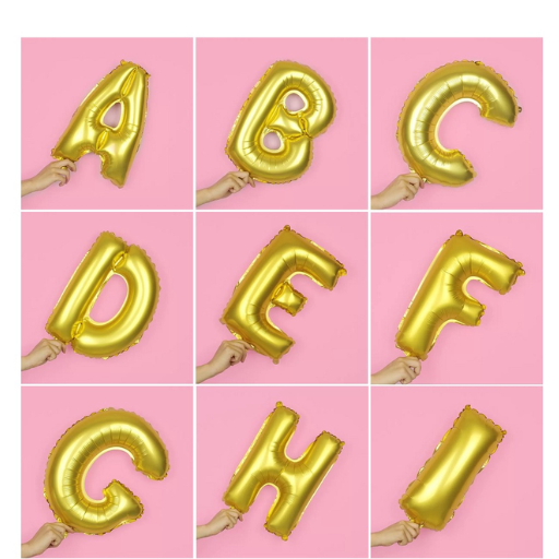 big letter balloons