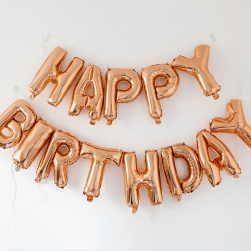 happy birthday letter balloons