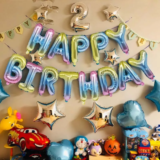 happy birthday letter balloons