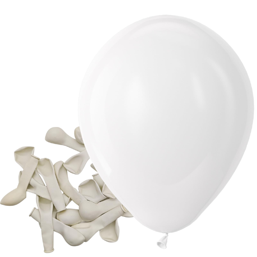 white latex balloons