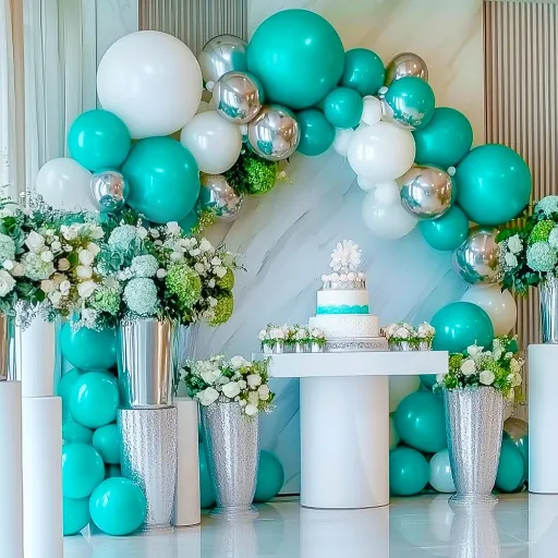 Aqua Blue Latex Balloons for Baby Party Decorations