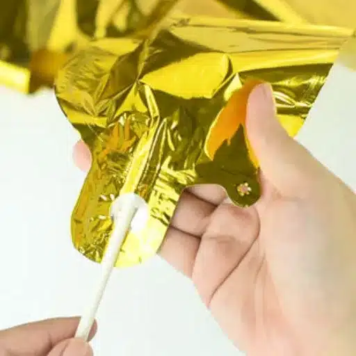 Preparing to Inflate a Foil Balloon