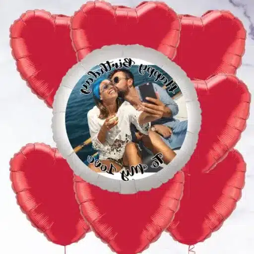 balloons with photos on them