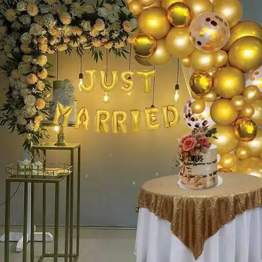 just married foil balloons
