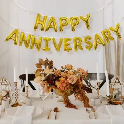 wedding anniversary foil balloons