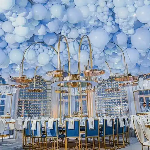 DIY balloon ceiling decorations