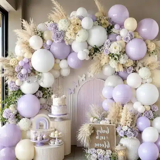 Balloon Garland with Flowers by Occasion