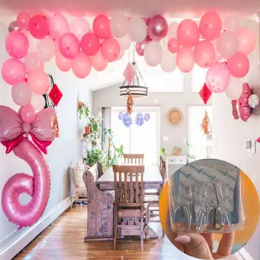 Hanging Balloon Arches and Balloon Walls with Command Hooks