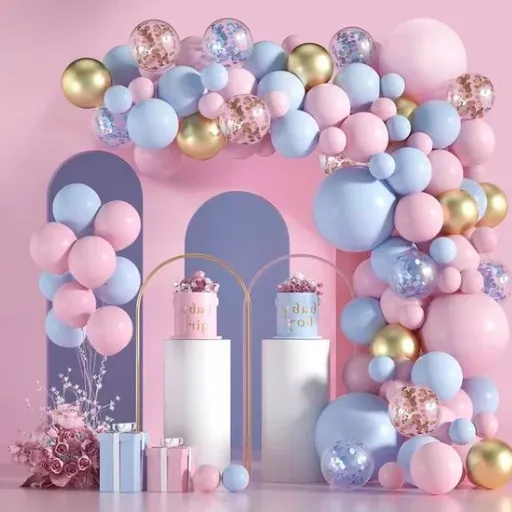 Gender Reveal Balloon Garland and Arch Ideas