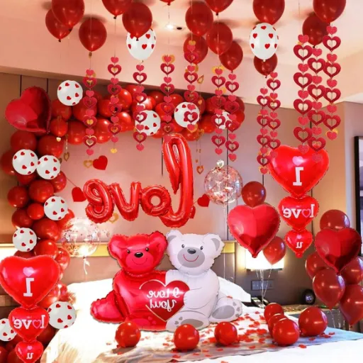 Valentine's Balloon Centrepieces and Table Decor